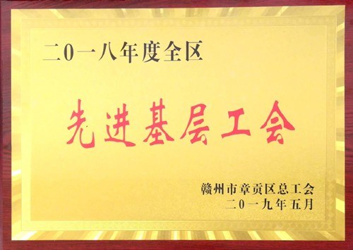 金环磁选荣获章贡区总工会“先进基层工会”荣誉称号